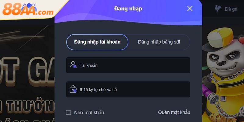 Đăng nhập 88AA - Hướng dẫn 3 bước trải nghiệm an toàn 2 Vào web theo link chính thức để tiến hành đăng nhập tài khoản