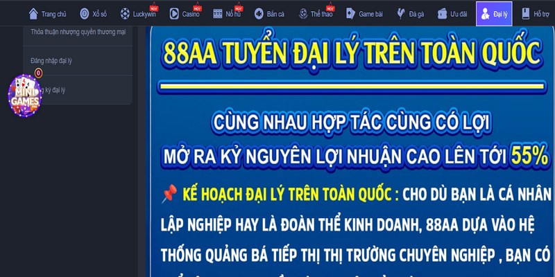 Đại lý 88AA - Cơ Hội Hợp Tác Nhanh Gọn, Hoa Hồng 55% 2 Điều kiện đại lý và thanh toán quy định rõ ràng cho mọi thành viên